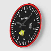 Altimeter Pilot Aviation Geek Große Wanduhr (Winkel)