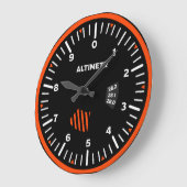 Altimeter Pilot Aviation Geek Große Wanduhr (Winkel)