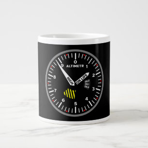 Altimeter Pilot Aviation Geek Jumbo-Tasse