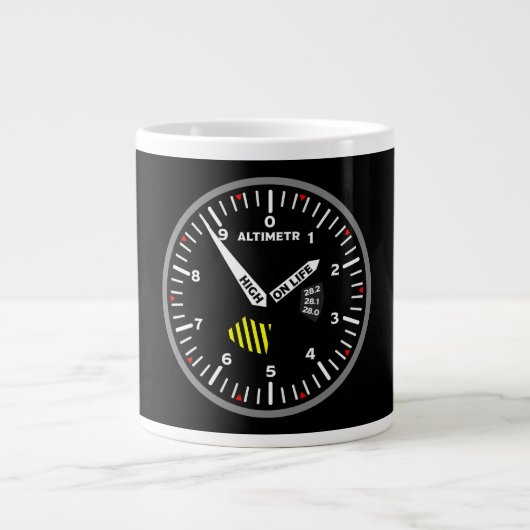 Altimeter Pilot Aviation Geek Jumbo-Tasse (Vorderseite)