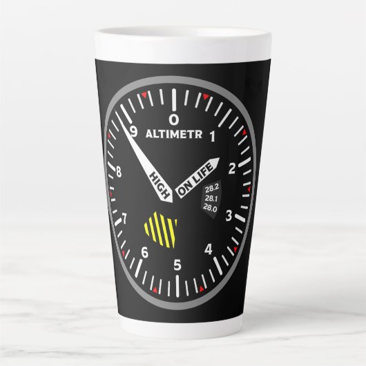 Altimeter Pilot Aviation Geek Milchtasse (Vorderseite)