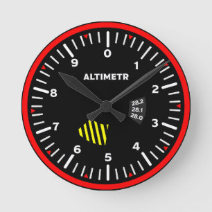 Altimeter Pilot Aviation Geek Runde Wanduhr