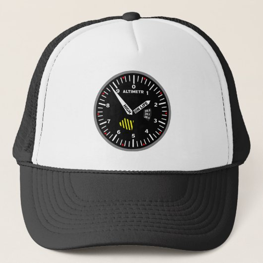 Altimeter Pilot Aviation Geek Truckerkappe (Vorderseite)