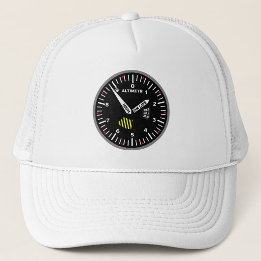 Altimeter Pilot Aviation Geek Truckerkappe (Vorderseite)