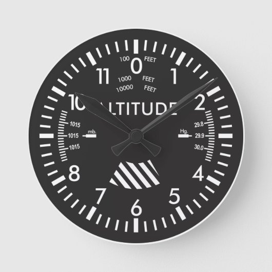 Altimeter Wall Clock Runde Wanduhr (Vorderseite)