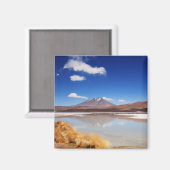 Altiplano Landschaft mit Vulkan in Bolivien Magnet (Vorderseite/Rückseite)