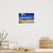 Altiplano Landschaft mit Vulkan in Bolivien Poster (Küche)