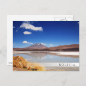 Altiplano Landschaft mit Vulkan in Bolivien Postkarte (Vorne/Hinten)