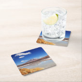 Altiplano Landschaft mit Vulkan in Bolivien Rechteckiger Pappuntersetzer (Vor Ort)