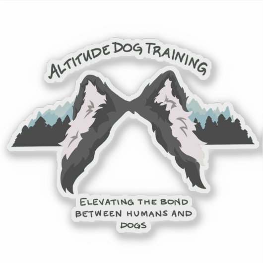 Altitude dog training die cut sticker (Vorderseite)