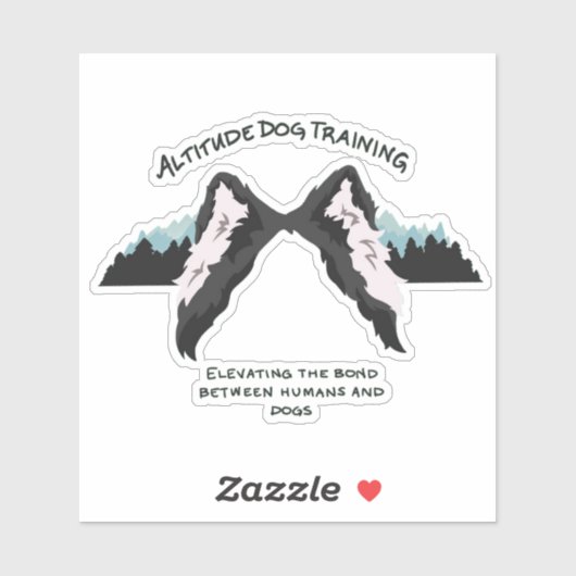 Altitude dog training die cut sticker (Blatt)