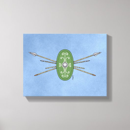 Altkeltischer Schild und Speere (Vorderseite)