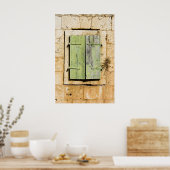 Altkroatische Fensterläden Poster (Küche)