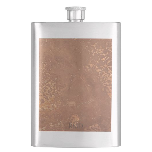 Altkupferschicht Flachmann (Vorderseite)