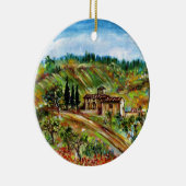 ALTLANDWIRTSCHAFT IN DER TUSKANISCHEN LANDSCHAFT KERAMIKORNAMENT (Rechts)