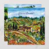 ALTLANDWIRTSCHAFT IN GRÜNER TUSKANISCHER LANDSCHAF EINLADUNG (Vorne/Hinten)