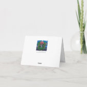 Altlastwagen für Weihnachten dekoriert Karte (Rückseite)