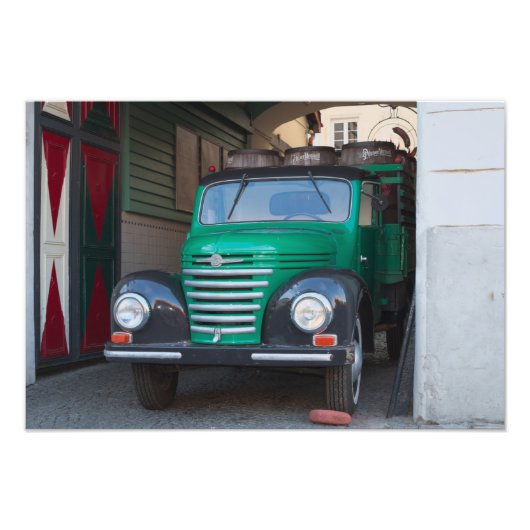 Altlastwagen mit Bier - Druck (Vorne)