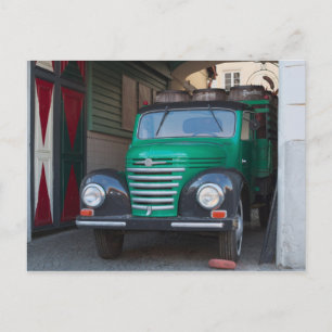 Altlastwagen mit Bier - Postkarte