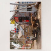 Altlastwagen und Motorgarage Puzzle (Vertikal)