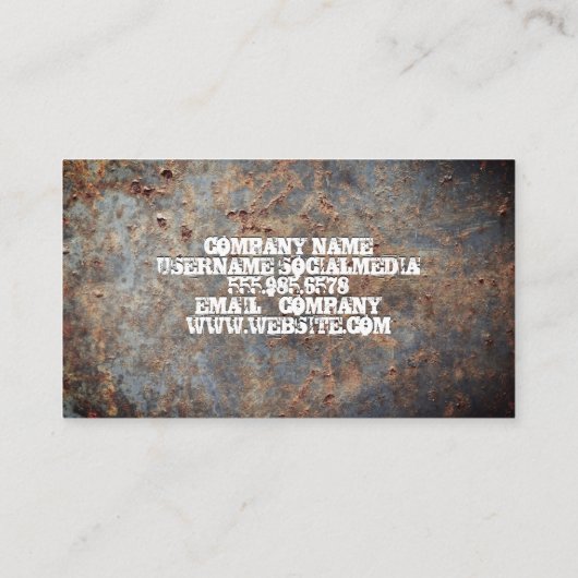 Altmetall Visitenkarte (Rückseite)