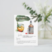 altmodisch | Cocktailkarte Karte (Stehend Vorderseite)