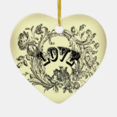 altmodisch gelb geblüht Wirbel viktorianisch Keramikornament (Vorne)