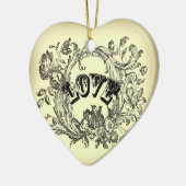 altmodisch gelb geblüht Wirbel viktorianisch Keramikornament (Links)