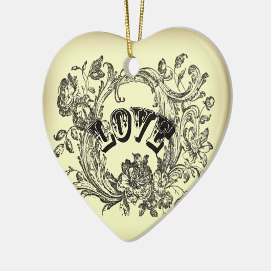 altmodisch gelb geblüht Wirbel viktorianisch Keramikornament (Links)