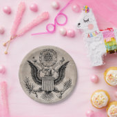 Altmodische amerikanische Wappen Pappteller (Party)