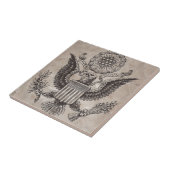 Altmodische amerikanische Wappendecke Fliese (Seite)