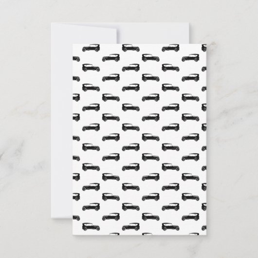 Altmodische antike Autos CUSTOM HINTERGRUNDFARBE Dankeskarte (Vorderseite)