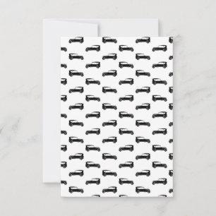 Altmodische antike Autos CUSTOM HINTERGRUNDFARBE Dankeskarte