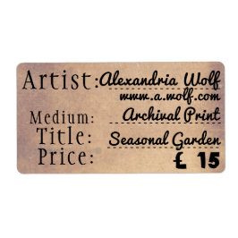 altmodische Art and Craft Sale Tags