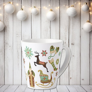 Altmodische Bilder Frohe Weihnachten Milchtasse
