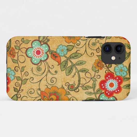 Altmodische Blume Case-Mate iPhone Hülle (Rückseite (Horizontal))