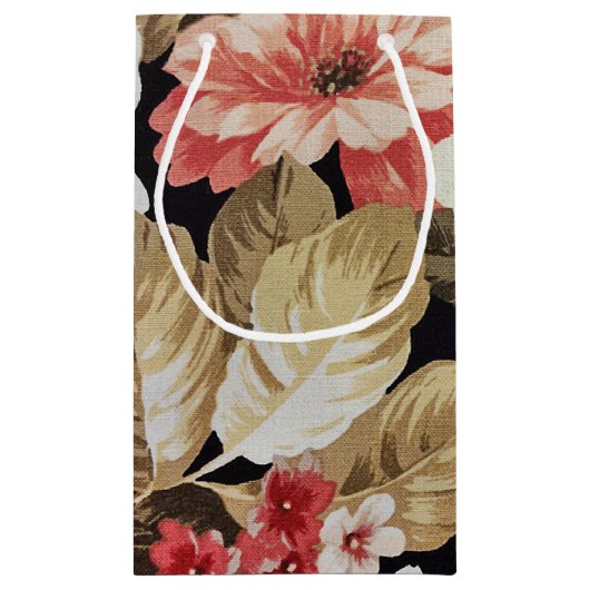 Altmodische Blume Kleine Geschenktüte (Rückseite)