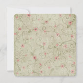 Altmodische Blütenhochzeit Einladung (Rückseite)