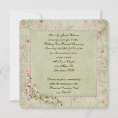 Altmodische Blütenhochzeit Einladung (Vorderseite)