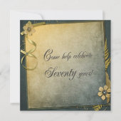 altmodische Einladung zum 70. Geburtstag (Vorderseite)