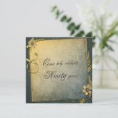 altmodische Einladung zum 90. Geburtstag (Stehend Vorderseite)