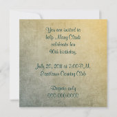 altmodische Einladung zum 90. Geburtstag (Rückseite)