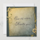 altmodische Einladung zum 90. Geburtstag (Vorderseite)