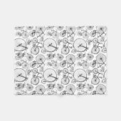 Altmodische Fahrräder CUSTOM HINTERGRUNDFARBE Fleecedecke (Vorderseite (Horizontal))