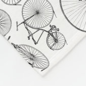 Altmodische Fahrräder CUSTOM HINTERGRUNDFARBE Fleecedecke (Ecke)