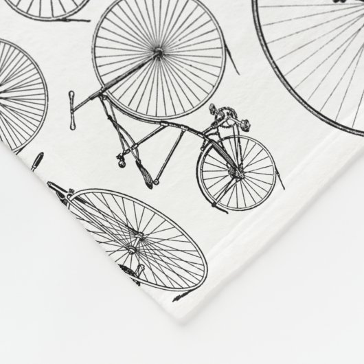 Altmodische Fahrräder CUSTOM HINTERGRUNDFARBE Fleecedecke (Ecke)