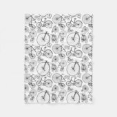 Altmodische Fahrräder CUSTOM HINTERGRUNDFARBE Fleecedecke (Vorderseite)