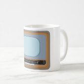 Altmodische Fernseher Retro TV Kaffeemaschine Tass Kaffeetasse (VorderseiteRechts)