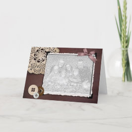 Altmodische Foto-Schablone Karte