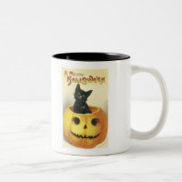 Altmodische fröhliche Halloween-Katze